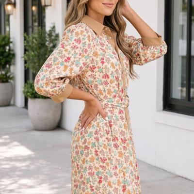 Brianna Sleeve Belted Mini Dress