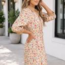 Orange Large Brianna Sleeve Belted Mini Dress
