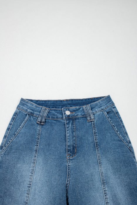 Brianna Stitching Straight Jeans
