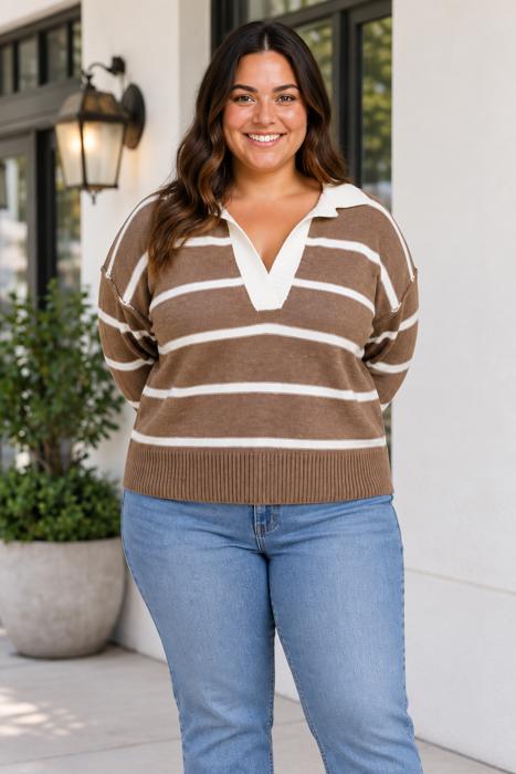 Briannna Sleeve Shift Sweater Long Sleeve PLUS Top