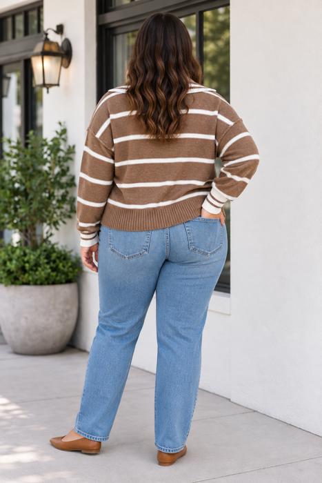 Briannna Sleeve Shift Sweater Long Sleeve PLUS Top