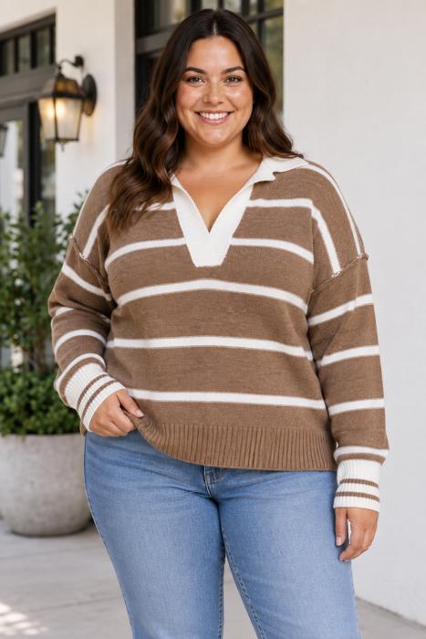 Briannna Sleeve Shift Sweater Long Sleeve PLUS Top