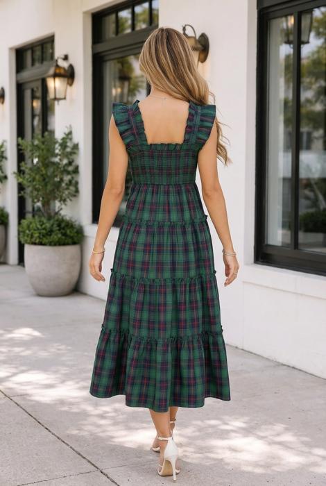 Briella Bodice Tiered Midi Dress