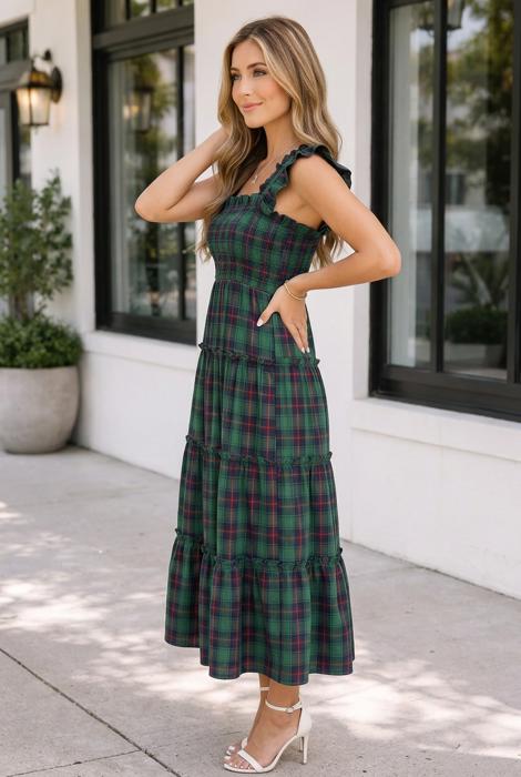Briella Bodice Tiered Midi Dress