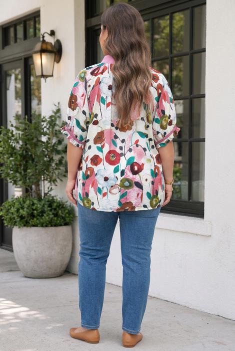 Briella Sleeve Floral PLUS Blouse