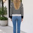  Brielle Ruffle Detail Casual Sweater