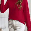  Brooklynn Patchwork Cuffs Loose Sweater