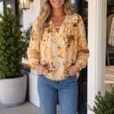 Khaki XL Bryn Binding Tape Shift Blouse
