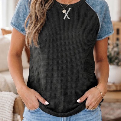 Brynleigh Patchwork Short Sleeve Top