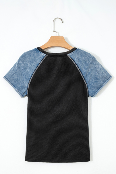 Brynleigh Patchwork Short Sleeve Top