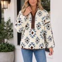 Beige XL Brynley Style Long Sleeve Sweatshirt