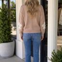  Brynly Patchwork Ribbed Trim Sweater