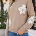  Brynly Patchwork Ribbed Trim Sweater