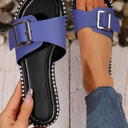  Buckled Strap Flat Chic Slippers