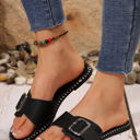  Buckled Strap Flat Chic Slippers