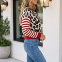  Cailee Striped Sleeves Cropped Cardigan