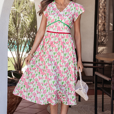 Callie Sleeve Elegant Midi Dress
