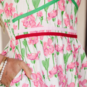  Callie Sleeve Elegant Midi Dress