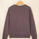  Callie Terry Bow Pattern Drop Shoulder Sweatshirt