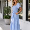  Calliope Tiered Midi Dress