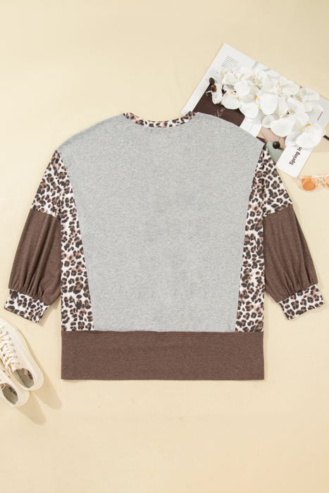 Camila Block Patchwork Dolman PLUS Sweatshirt
