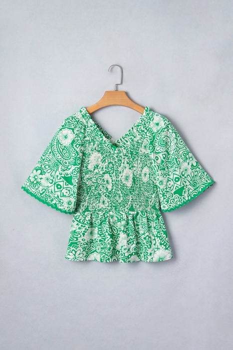 Camryn Floral Smocked Blouse