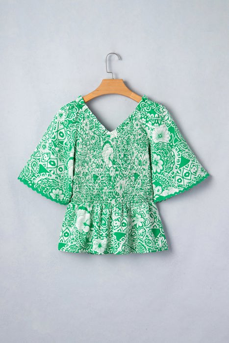 Camryn Floral Smocked Blouse
