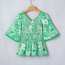  Camryn Floral Smocked Blouse