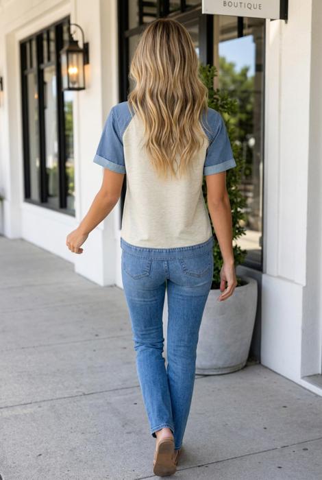 Carla Block Patchwork Tee