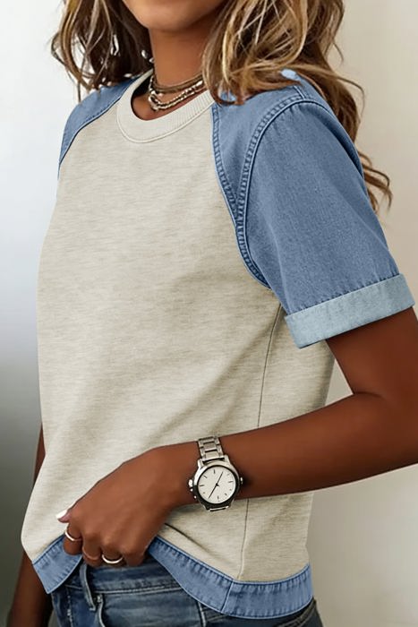 Carla Block Patchwork Tee
