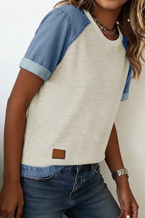 Carla Block Patchwork Tee