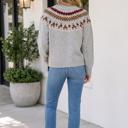  Carleie Geometric Detail Winter Sweater