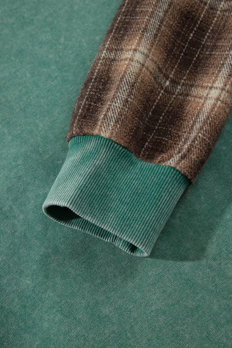 Carley Plaid Colorblock Hoodie
