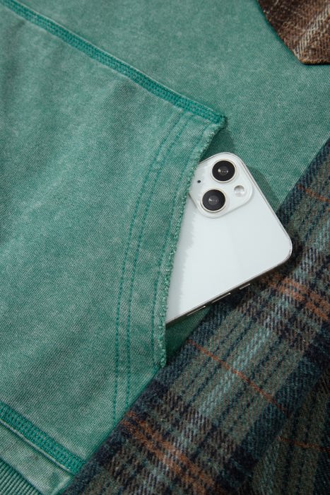 Carley Plaid Colorblock Hoodie