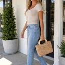  Carly Woven Handle Bag