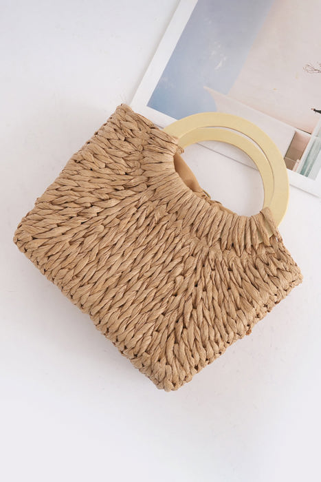 Carly Woven Handle Bag