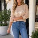 Parchment XL Carolinia Letter Graphic Relaxed Sweater