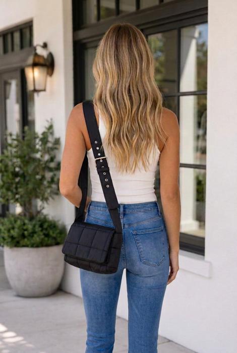 Cassidy Quilted Puffer Crossbody Bag