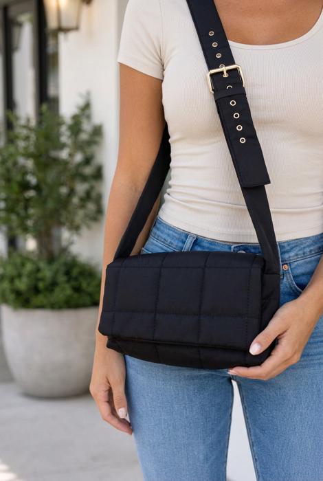Cassidy Quilted Puffer Crossbody Bag