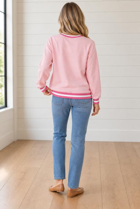 Cassie Embroidered Tennis Club Pullover