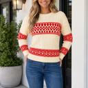  Catalena Sleeve Shift Sweater Long Sleeve Top