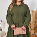  Catherine Ruffle Hem Mini PLUS Dress