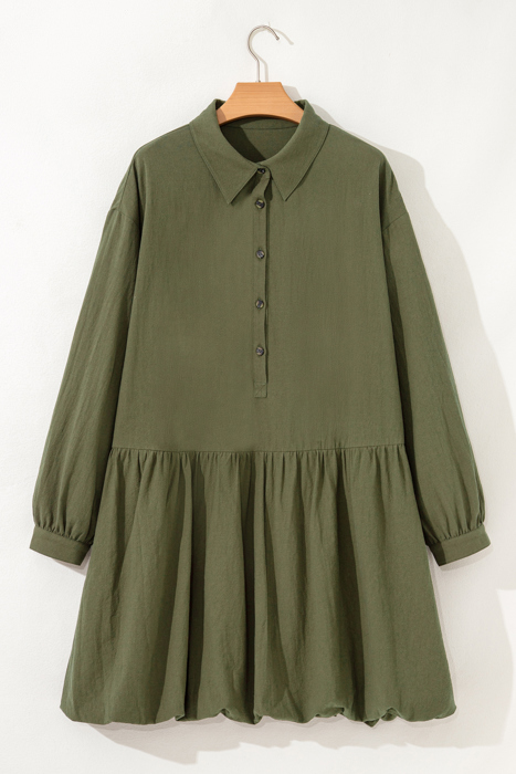 Catherine Ruffle Hem Mini PLUS Dress