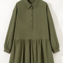  Catherine Ruffle Hem Mini PLUS Dress