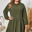 Four Leaf Clover 2X Catherine Ruffle Hem Mini PLUS Dress