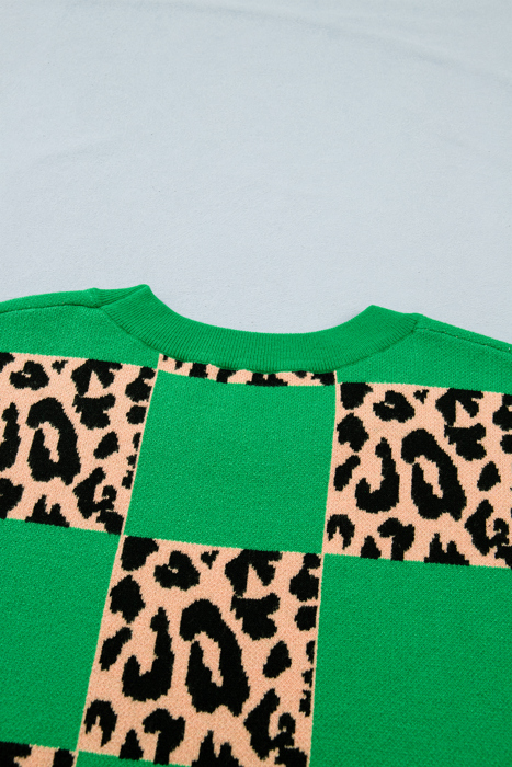 Cattleya Checkered Short Sleeve PLUS Sweater