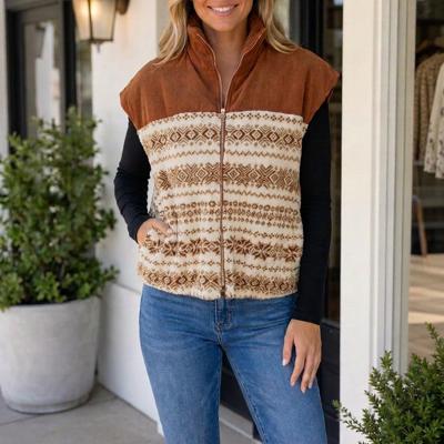 Cennedy Collar Patchwork Design Vest