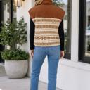  Cennedy Collar Patchwork Design Vest