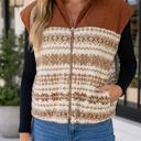 Cennedy Collar Patchwork Design Vest