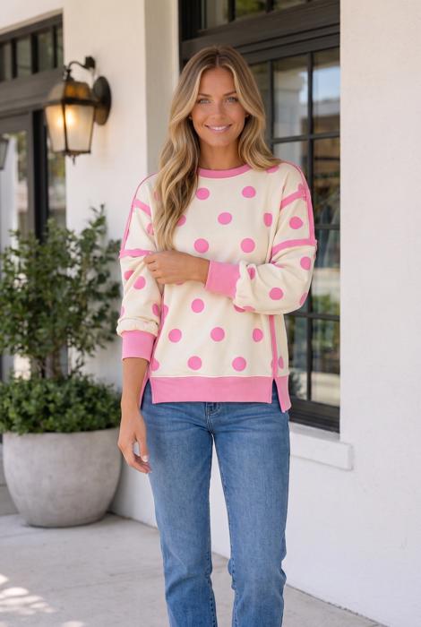 Chania Contrast Patchwork Baggy Sweatshirt